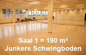 Tanzhouse Saal 1 (190 m² - Junkers Schwingboden) 