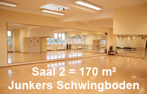 Tanzhouse Saal 2 (170 m² - Junkers Schwingboden) 